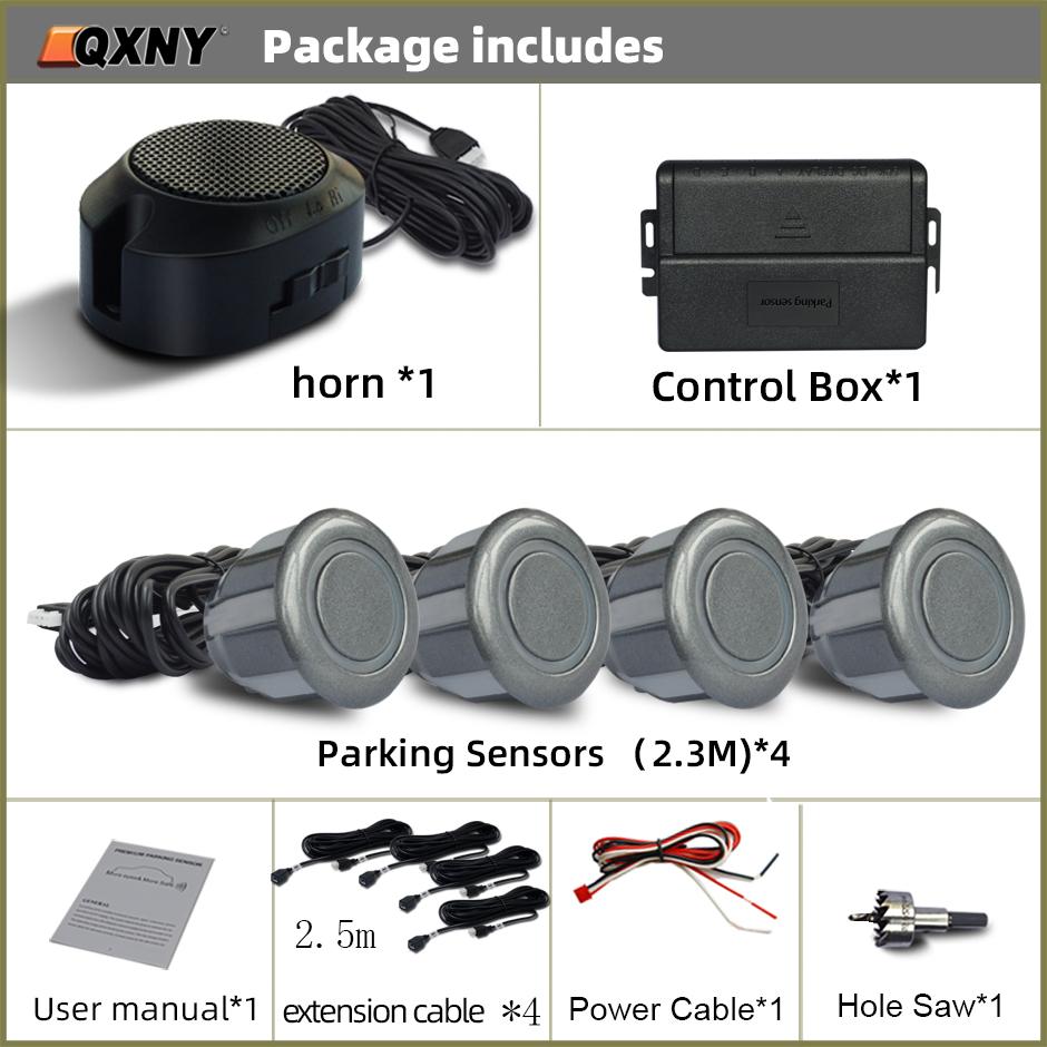 Профессиональный комплект датчиков парковки спереди автомобиля, система помощи водителю парктроника, громкость зуммера, регулируемая, универсальная