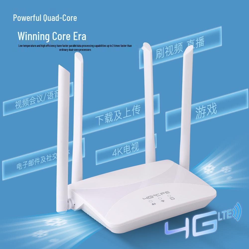 4G LTE CPE WiFi Router with SIM Card Slot for Home – Russian-European Compatibility