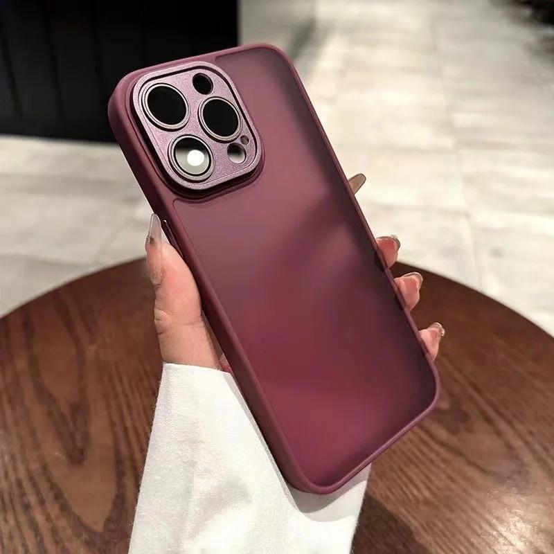 Роскошный противоударный матовый чехол для телефона для iPhone 15 14 13 12 11 Pro Max, прозрачный бампер