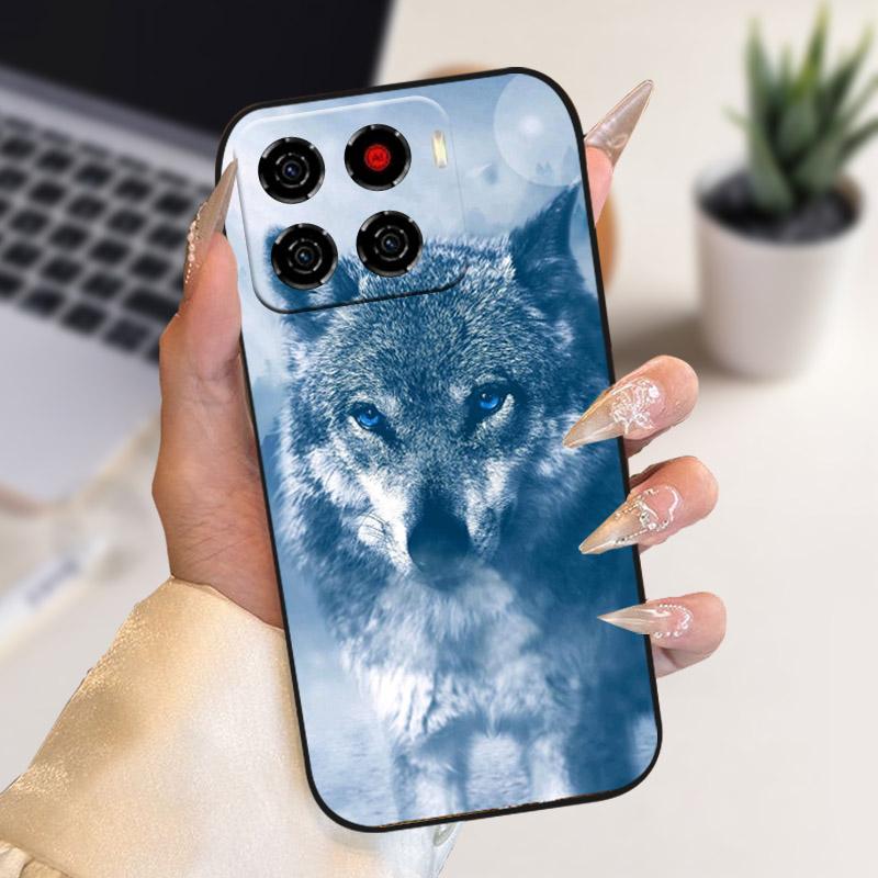 Чехол для ZTE Blade A56 Цветы Волк Мягкий Силиконовый Чехол для Телефона Для ZTE Blade A 56 TPU Ударопрочный Чехол BladeA56 4G Z2473 Fundas