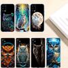 RE16 Cartoon Art Owl Transparent Phone Case for Samsung Galaxy A04 A04S A14 A23 A34 A54 M23 M33 M52 M53