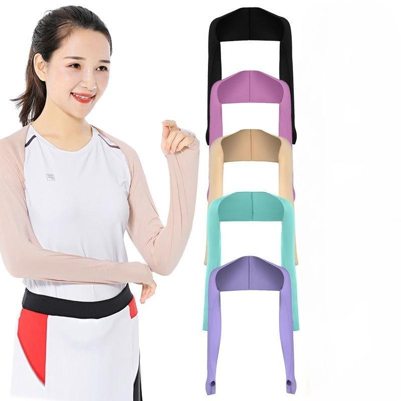 Ice Silk One Piece Shoulder Attached Ice Sleeve Women's UV-Resistant Outer Cover for Golf Sleeve Cover for Sun Protection