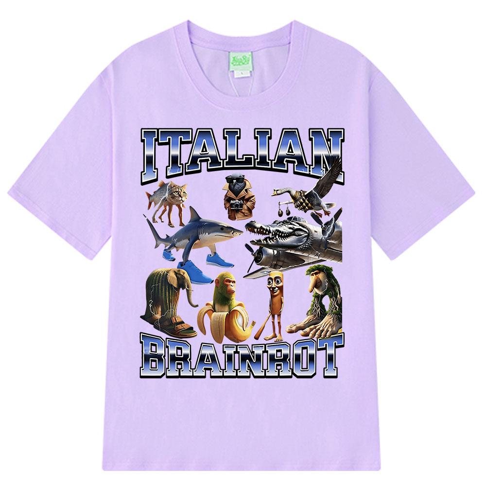 Italian Brainrot Funny Meme Tshirt Tralalero Tralala Tung Tung Tung Sahur Bombardiro Crocodilo Brr Brr Patapim Unisex Women Tshirt