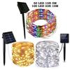 High Efficiency Solar Powered 100 Led Copper Wire Light String For Garden