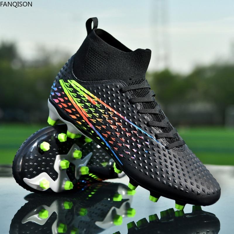 31-46 мужские высокие футбольные бутсы большого размера с длинными ногтями, противоскользящие детские футбольные бутсы из термопластичной резины с искусственным газоном