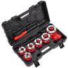 Ratchet Pipe Threader Kit, 1/4" NPT - 1-1/4" NPT Manual Ratcheting Pipe Threader, Portable Pipe Threading Tool Set with 6PCS NPT Dies, Storage Case