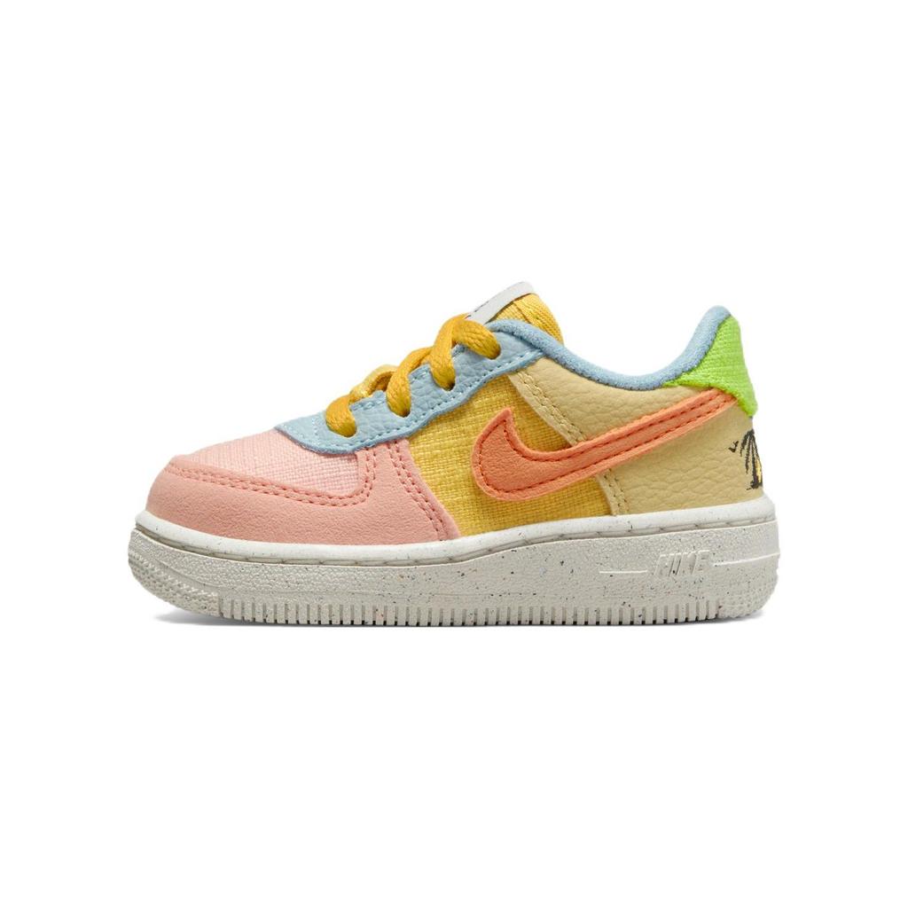 Nike Air Force 1 Low 07 LV8 Next Nature TD Sun Club — разноцветные детские кроссовки разноцветные, песочно-золотые, Wheatgrass DM1009-700