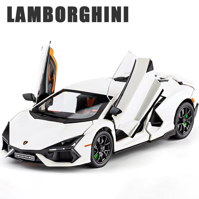 1:24 Lamborghini Revuelto Super Sports Car Alloy Car Die литье игрушечная машинка металлическая игрушечная машинка модель звук и свет инерционный механизм коллекция детская игрушка