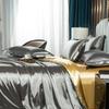 Luxury Mulberry Silk Duvet Cover Set High End Satin Solid Color Quilt Cover and Pillowcases Soft Silky King Size Comforter Cover