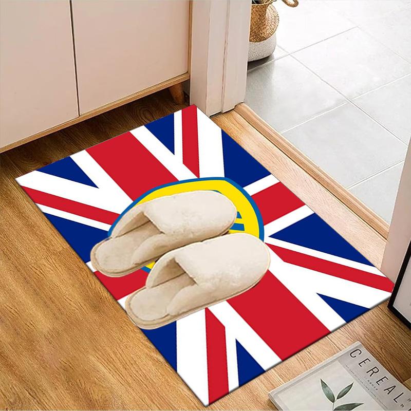 Leeds Crest Design Printed Office Carpet Chair Cushion Entryway Rug, Rugs for Living Room, Bedroom Christmas gifts