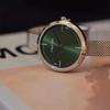 CALVIN KLEIN / Fashion Series Watch Quartz Movement Steel Strap 30.5mm Green Dial Women's Watch Daylight Small Green Watch Sunburst Dial 25200185-gj