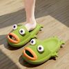Модные женские новые милые тапочки-лягушки женские мужские летние туфли с героями мультфильмов для пар забавные домашние тапочки для ванной на открытом воздухе обувь на платформе