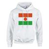 Sweat à capuche - PIXELFORMA - Drapeau du Niger - Белый - Длинные маншки - Col capuche
