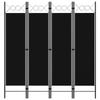 VidaXL Room Divider 4 Panels Black 160 X 180 Cm