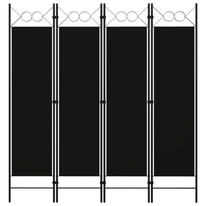 VidaXL Room Divider 4 Panels Black 160 X 180 Cm