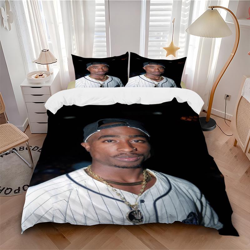 Rapper Fashion Bedding 3 Piece Set Hd Print Duvet Cover Pillowcases For Teens Adult Bedroom Decoration Christmas Gift C9211201