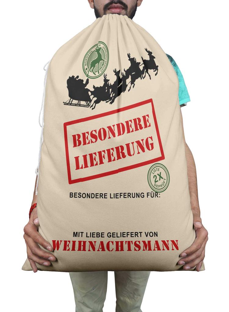 Printtoo Большая холщовая сумка на шнурке, рождественские мешки, подарочный мешок Санты, индивидуальный подарок на вечеринку, 2 шт., 27x20 дюймов