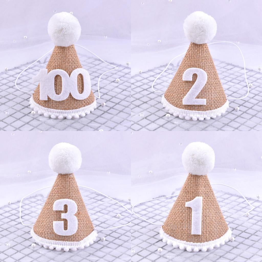 Childrens Birthday Party Decor Baby Milestone Hat With Number 2 For 2nd Year Celebration