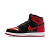Air 1 Retro High OG PS Patent Bred Kids Sneakers Black Varsity-Red White AQ2664-063