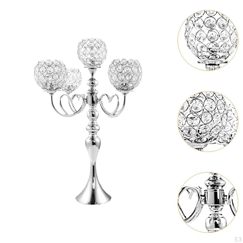 Центральная часть стола-канделябра, подставка для свечи, элегантный железный металлический держатель с 5 кронштейнами, чаша, подсвечник