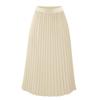 Women Chiffon Skirt Mid-length Pleated Skirt Elastic High Waist Slim Slimming Loose Skirt
