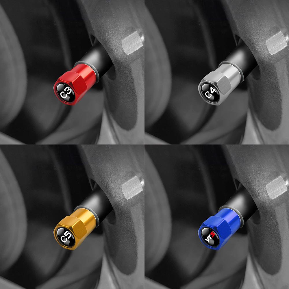 Car Styling 3D Metal Wheel Tire Valve Stem Caps Accessories For Citroen C1 C2 C3 C4 C5 C6 C8 C4L DS3 DS4 DS5 DS5LS DS6 DS VTS
