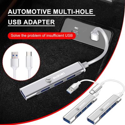 4-портовый USB 3.0 HUB TYPE-C Мульти Адаптер для автомобиля с высокой скоростью передачи данных для Suzuki DZire IGNIS Grand Swift Jimny Vitara Baleno SX4 GW250 Splash Swace