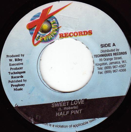 7-дюймовая пластинка HALF PINT Sweet Love NONE Techniques 2002 Ямайка Регги Ска Даб Б/у