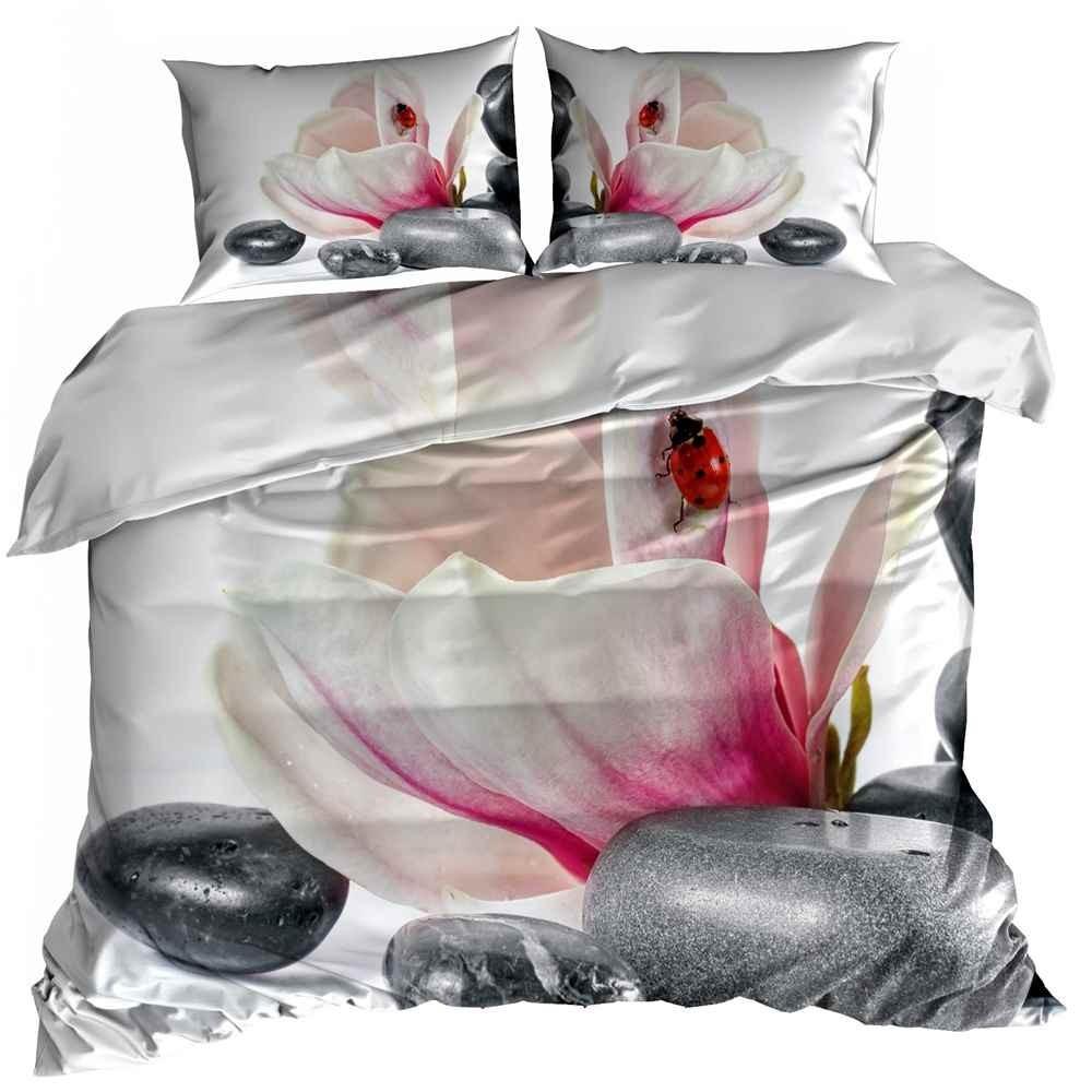 3D cotton satin bedding 160x200cm FLOWER SPA