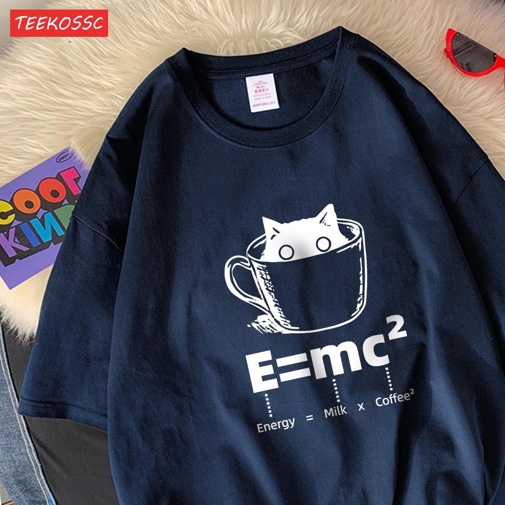 A Cup Of Kitten Is Equivalent To A Lattecotton Women TShirts Cartoons Prints Tops Soft ONeck Oversize T Shirt Summer Clothes