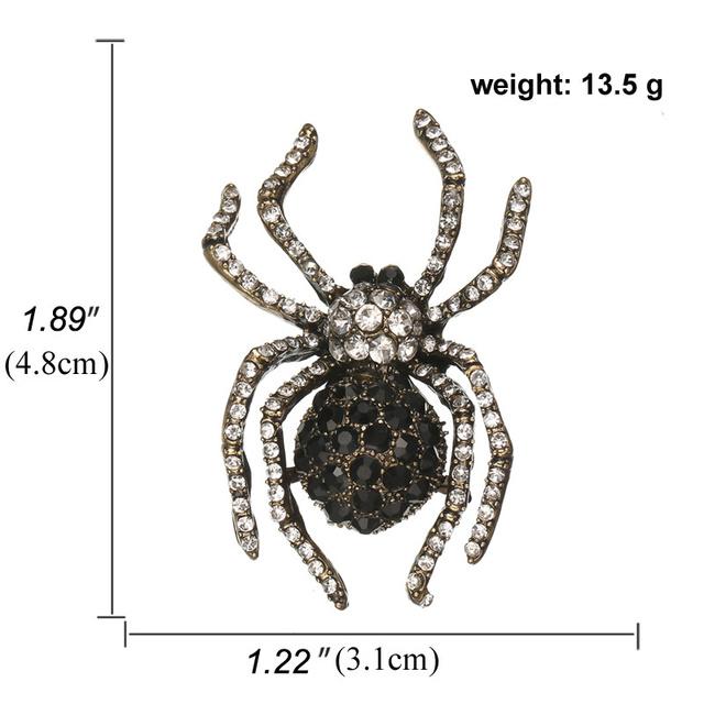 Exaggerated Personality Insect Rhinestone Spider Brooch Jewelry Coat Coat Alloy Pin Clothing Accessories