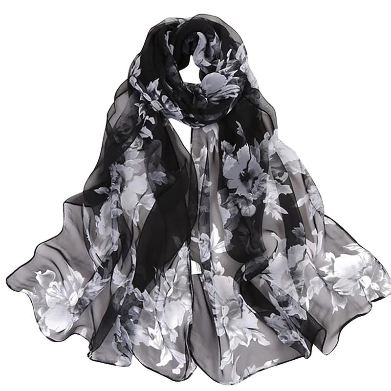 Fashion Chiffon Leopard Print Design Women Silk Scarf Shawl Elegant Headscarf Bandage Hijabs Muslim Wrap Scarves