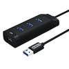 DM CHB007 4-портовый USB 3.0 хаб 5 Гбит/с Высокоскоростная передача Док-станция с кабелем 120 см