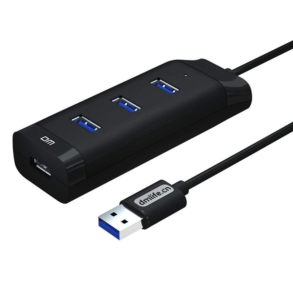 DM CHB007 4-портовый USB 3.0 хаб 5 Гбит/с Высокоскоростная передача Док-станция с кабелем 120 см