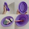 Foldable Makeup Brushes Cleaning Bowl Silicone Gel Cleaner Bowl Soft Cleaning Mat  Women