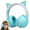 Ink Chips Wireless Cat Ear Bluetooth with LED Cute Sparkly Rainbow Japanese Instruction Manual Foldable and Adjustable for and and Certified by the