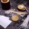 100pcs Waxed Cotton Candle Wicks Set with Stand Original Smokeless Candle Wicks Soy Oil Wax Core Woven Making Candles Supplies