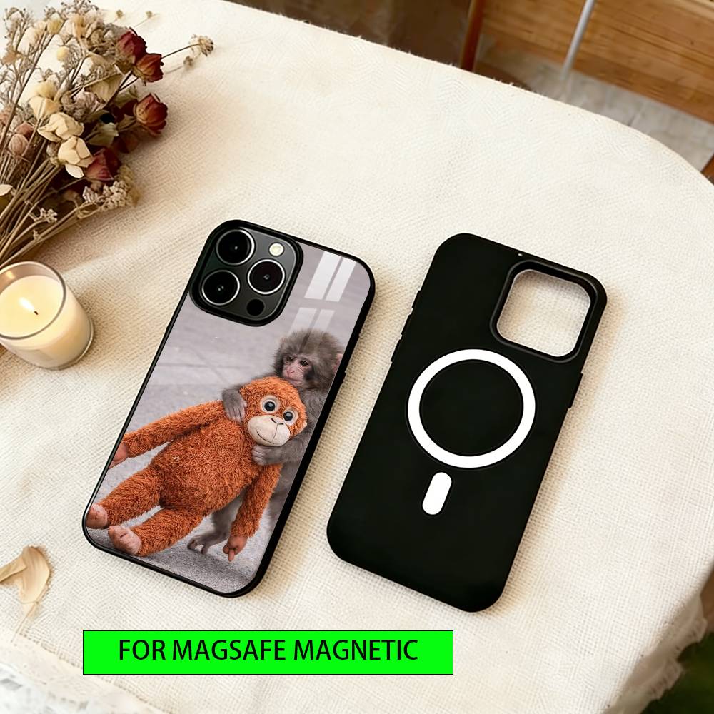 little monkey Phone Case For iPhone17,16,15,14,13,12,11 Plus,Pro Magnetic For Magsafe Wireless Charging