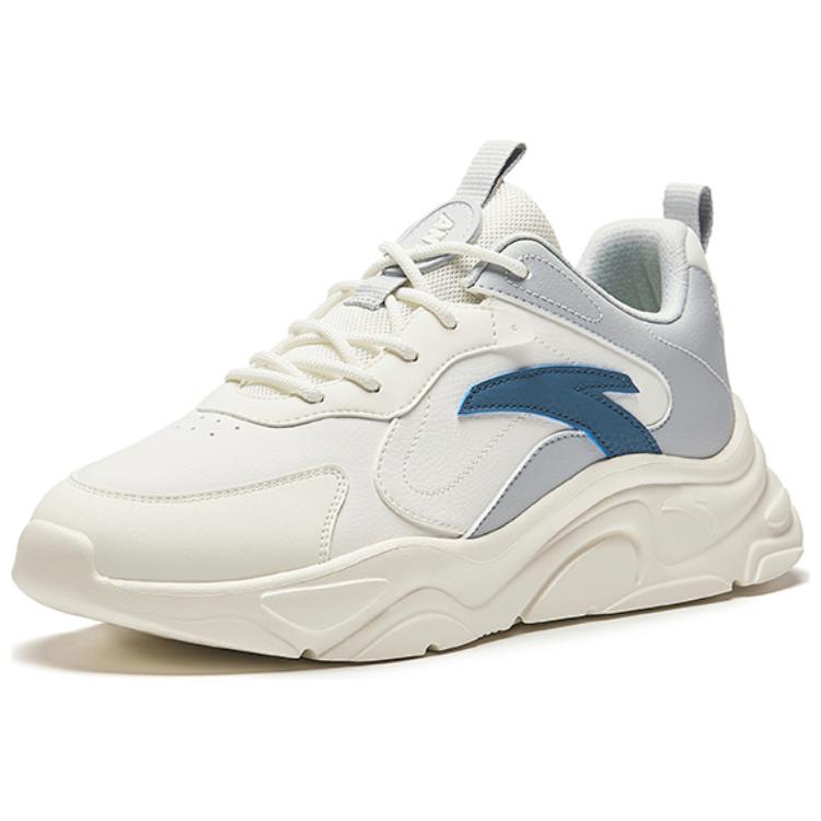 Anta Life Collection Slip Resistant Abrasion Resistant Low top Casual Shoes Men's White Gray Blue 112438892S-3