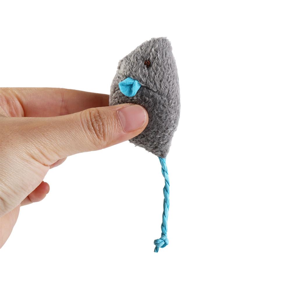 Случайный цвет для котенка Интерактивная плюшевая Имитация мыши Кошки Тренировочная игрушка Искусственные мыши Игрушка с кошачьей мятой