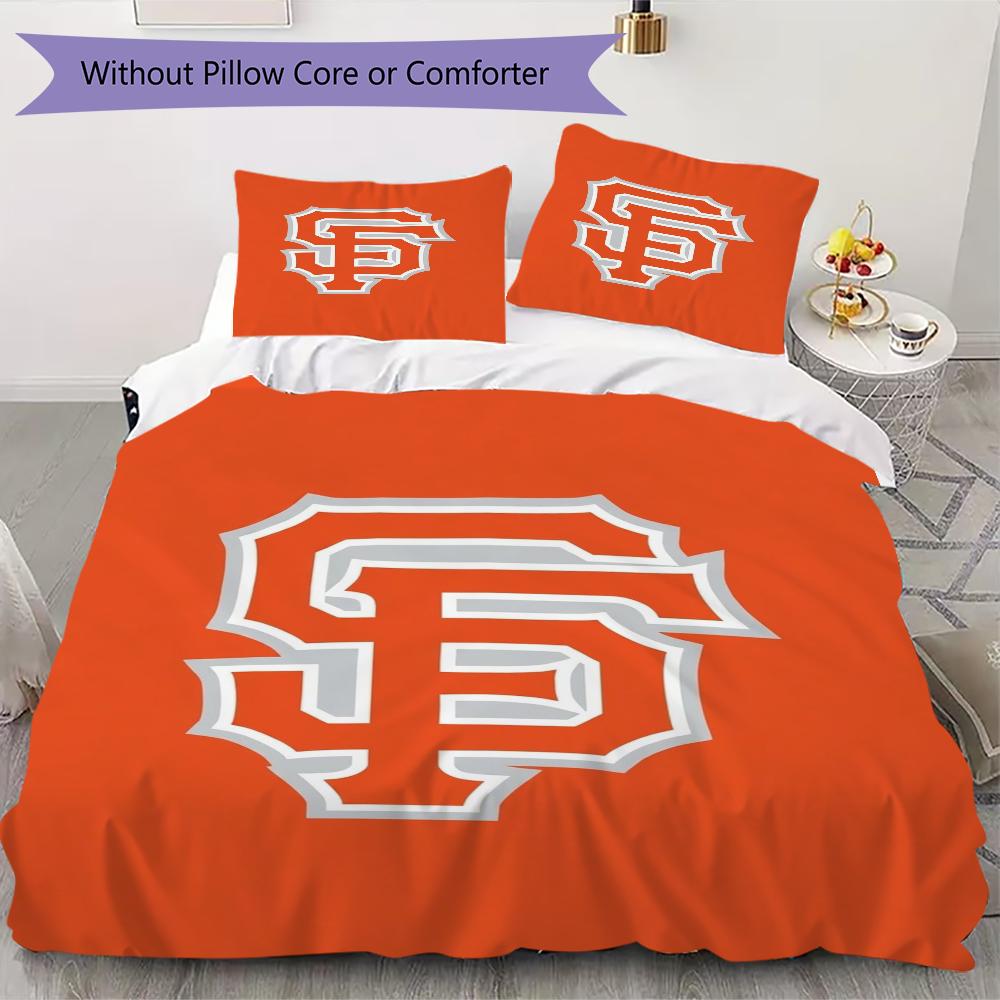 San Francisco Giants Pattern Bedding uilt Set uilt Cover Pillowcase Home Decoration Birthday Gift (1 * duvet cover + 2 * pillowcase without core)
