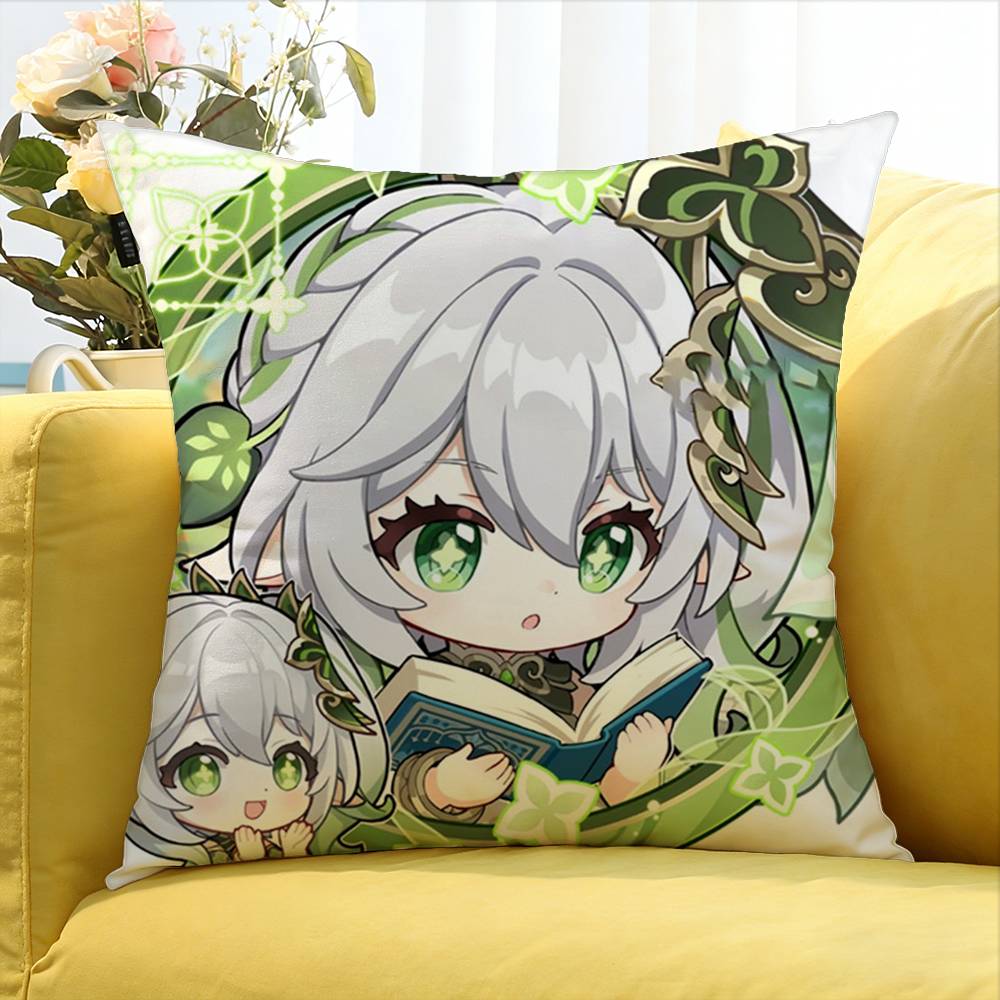 Game G-enshin I-Impac-t World Various Sizes Square Pillow Case For Car Home Bedchamber Decor