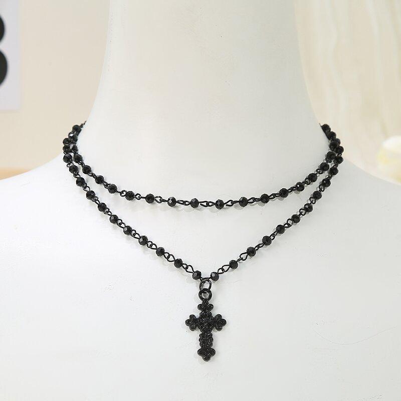 European and American Jewelry Simple Design Star Tassel Necklace Sweet Hip Hop Single Layer Crescent Necklace
