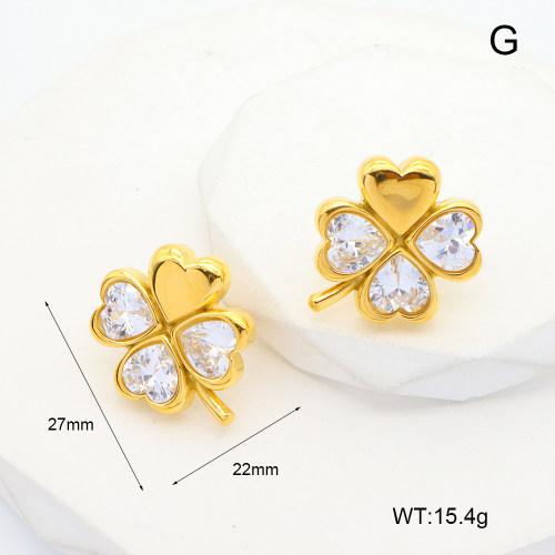 Stainless Steel 18k Gold Plated Earrings Zircon Pearl Hoop Earrings Simple Colorful Fashion Jewelry Set Accessories for Women