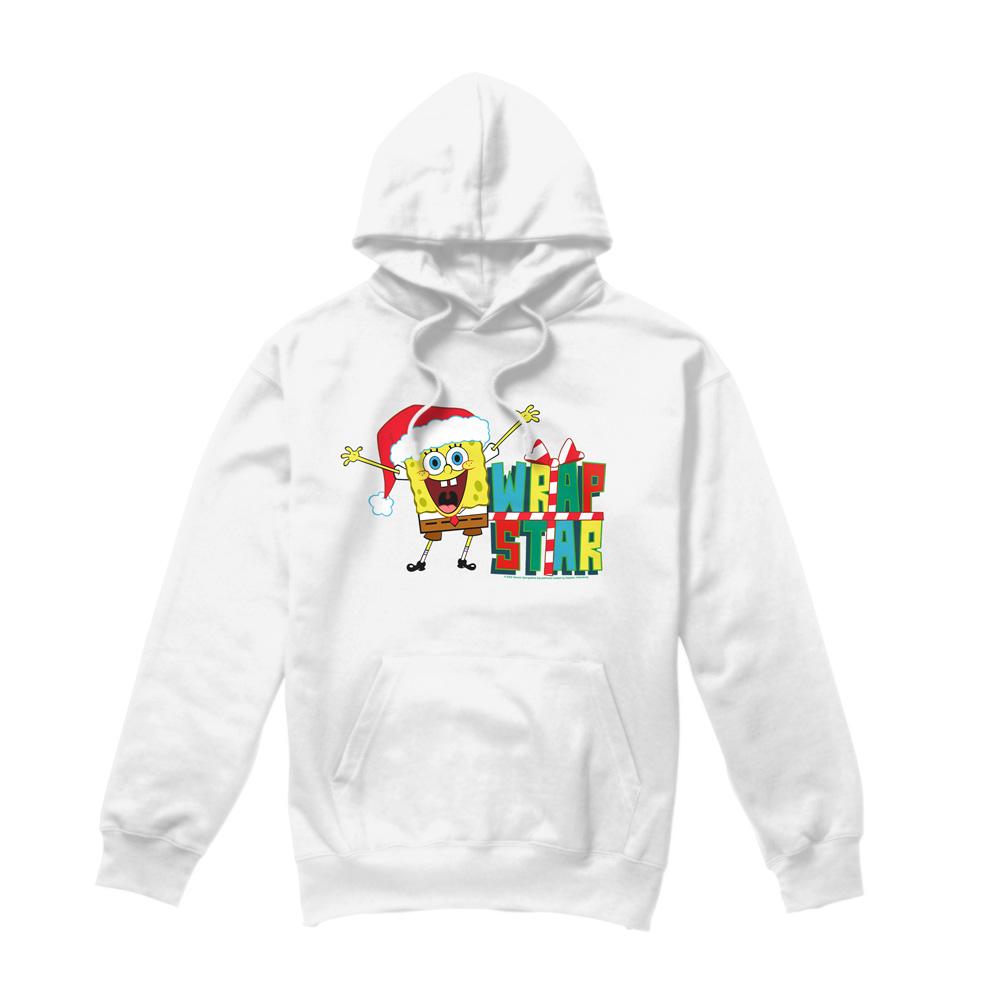 SpongeBob SquarePants Mens Wrap Star At Christmas Hoodie