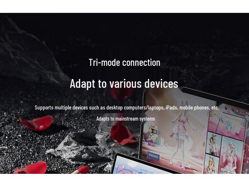 Беспроводная Bluetooth-клавиатура BOW с трехрежимной подсветкой, механическим ощущением, для девушек, офиса и использования с ноутбуком.