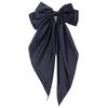 1 Pcs Fashionable Solid Color Ribbon Bow Hair Clip Women's Elegant Long Satin Large Bow Spring Clip Hair Accessory Top Clips