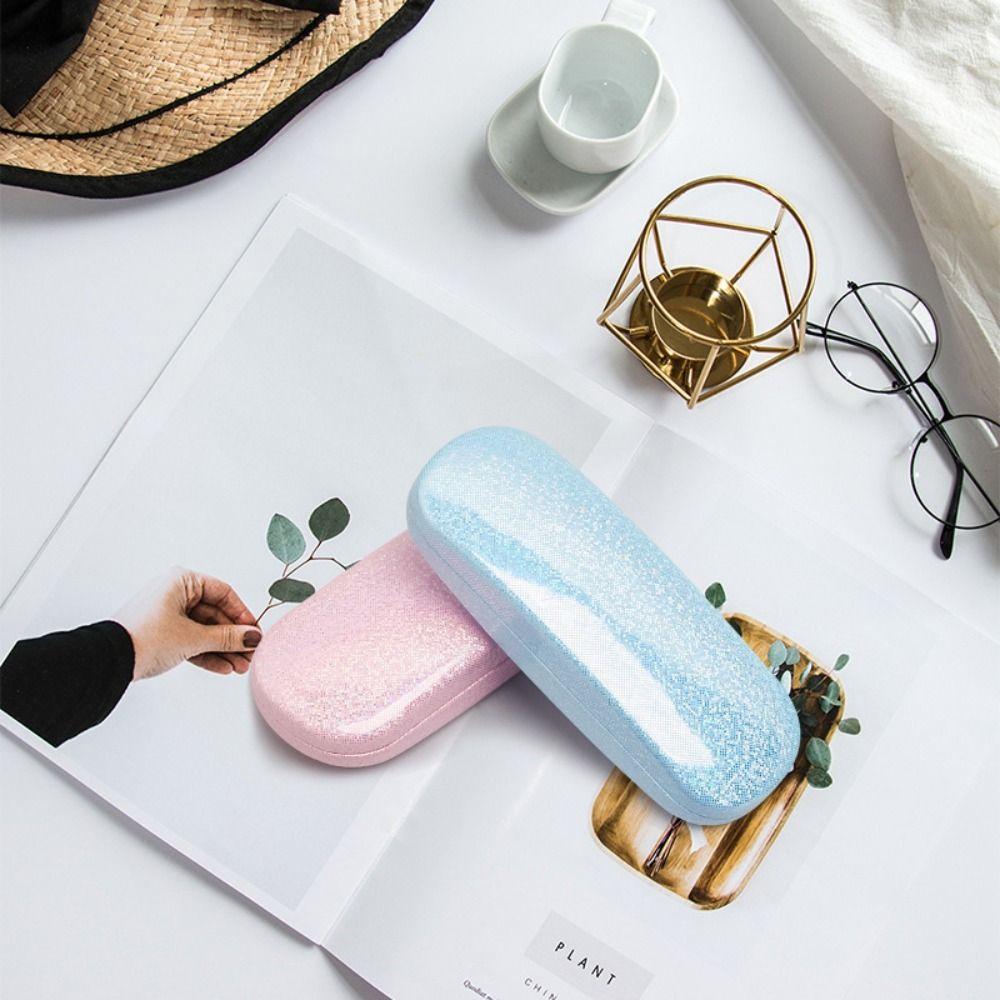 Student PU Pearlescent Men Women Storage Box Sunglasses Box Eyewear Protector Reading Glasses Case