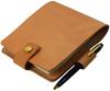 B7 Size Memo Pad Cover, Genuine Leather, with Pen Holder, B7 Size Book Cover, N-0178