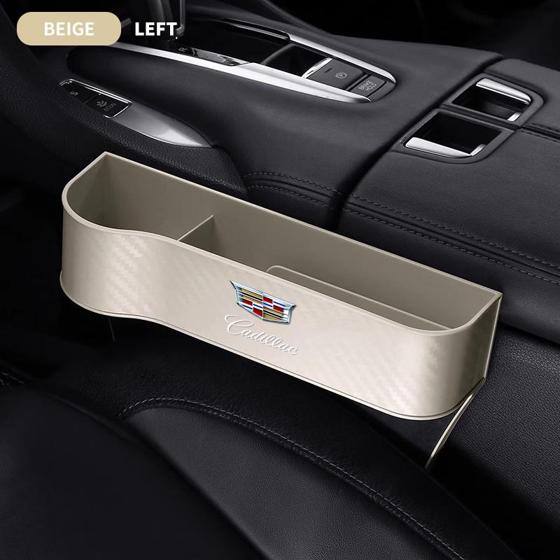 1pcs Car Carbon Fiber Pattern Seat Storage Box for Cadillac CT5 STS XLR CT4 GT4 SLS SLR XT6 Escalade XT4 XT5 SRX XTS ELR BLS
